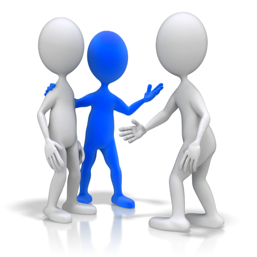 Community trust icon with secure exchange